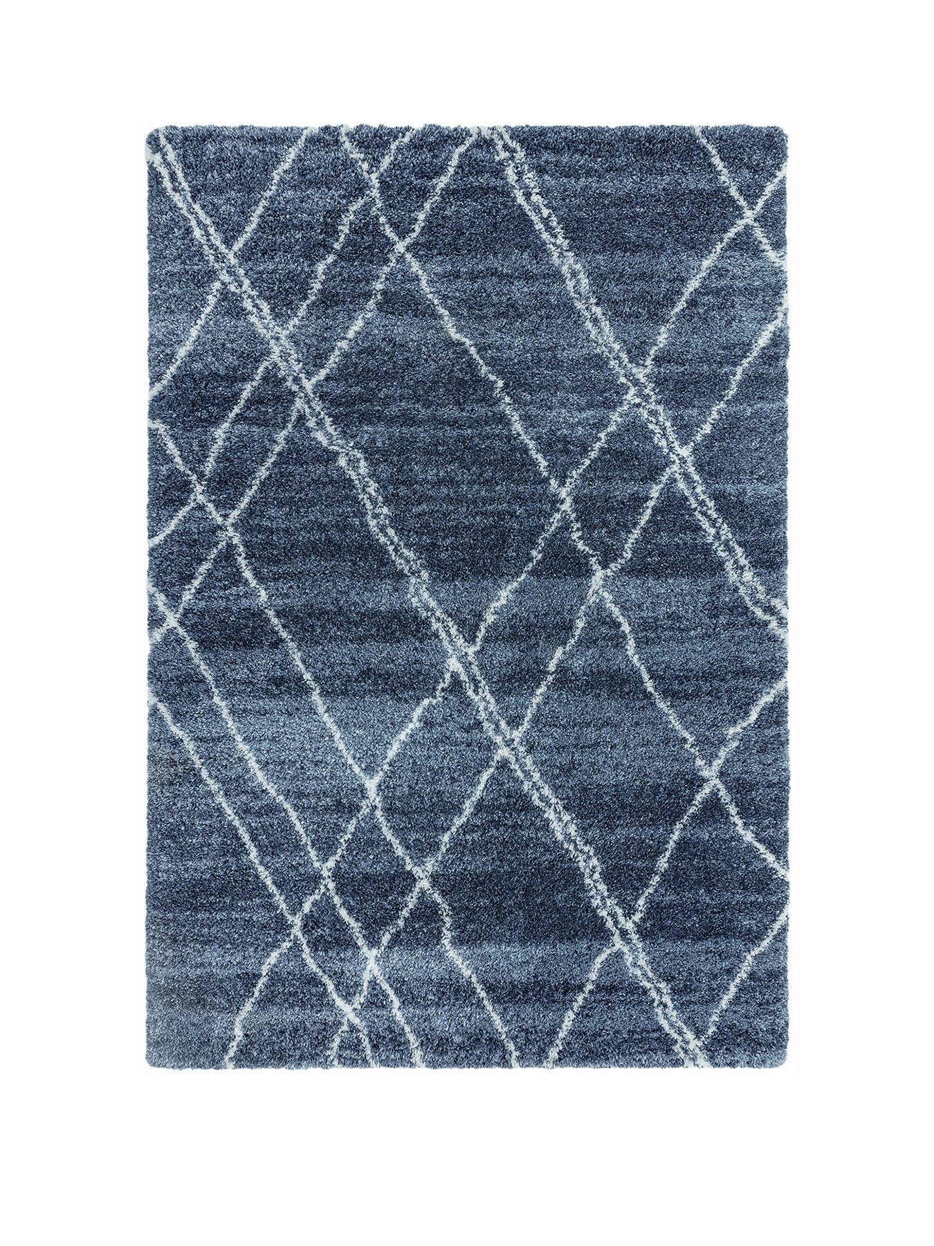 Product photograph of Asiatic Alto Blue Cream Rug 160x230cm from very.co.uk