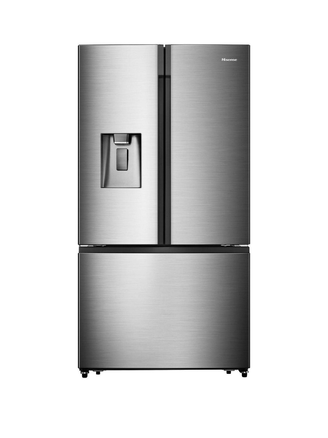 Product photograph of Hisense Rf750n4isf American Style Fridge Freezer - Stainless Steel from very.co.uk