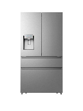 Hisense Rf728N4Aif 90Cm Wide Pureflat French Door Fridge Freezer With Water And Ice - Premium Stainless Steel Best Price, Cheapest Prices