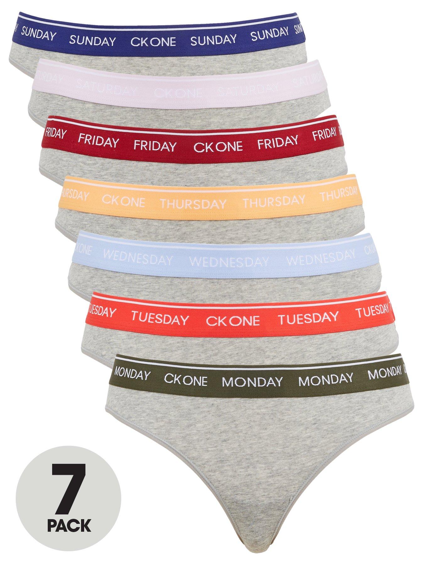 Lingerie One 7 Pack Thong - Grey