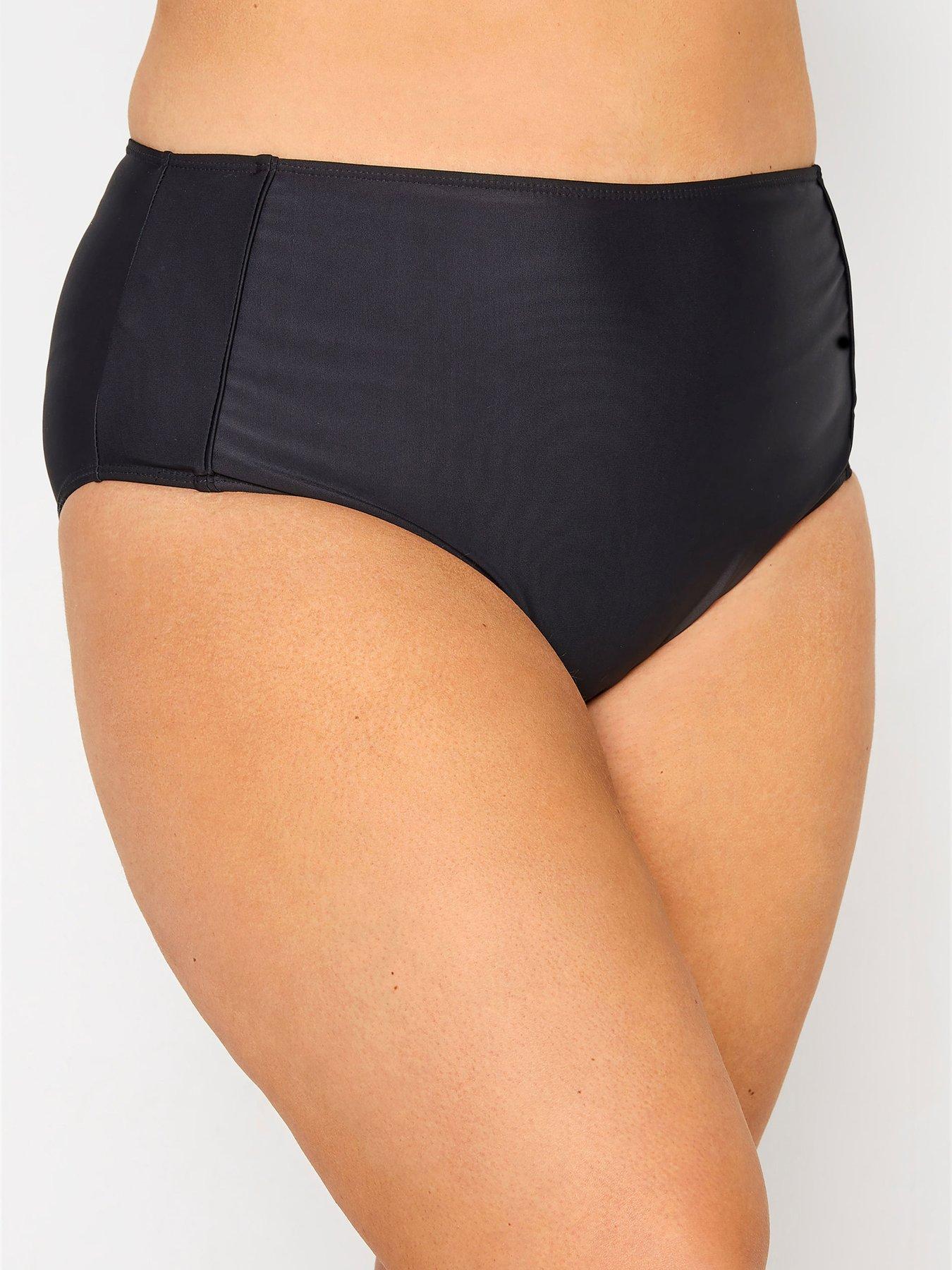 Yours Control Bikini Brief with Piping, Black, Size 26, Women