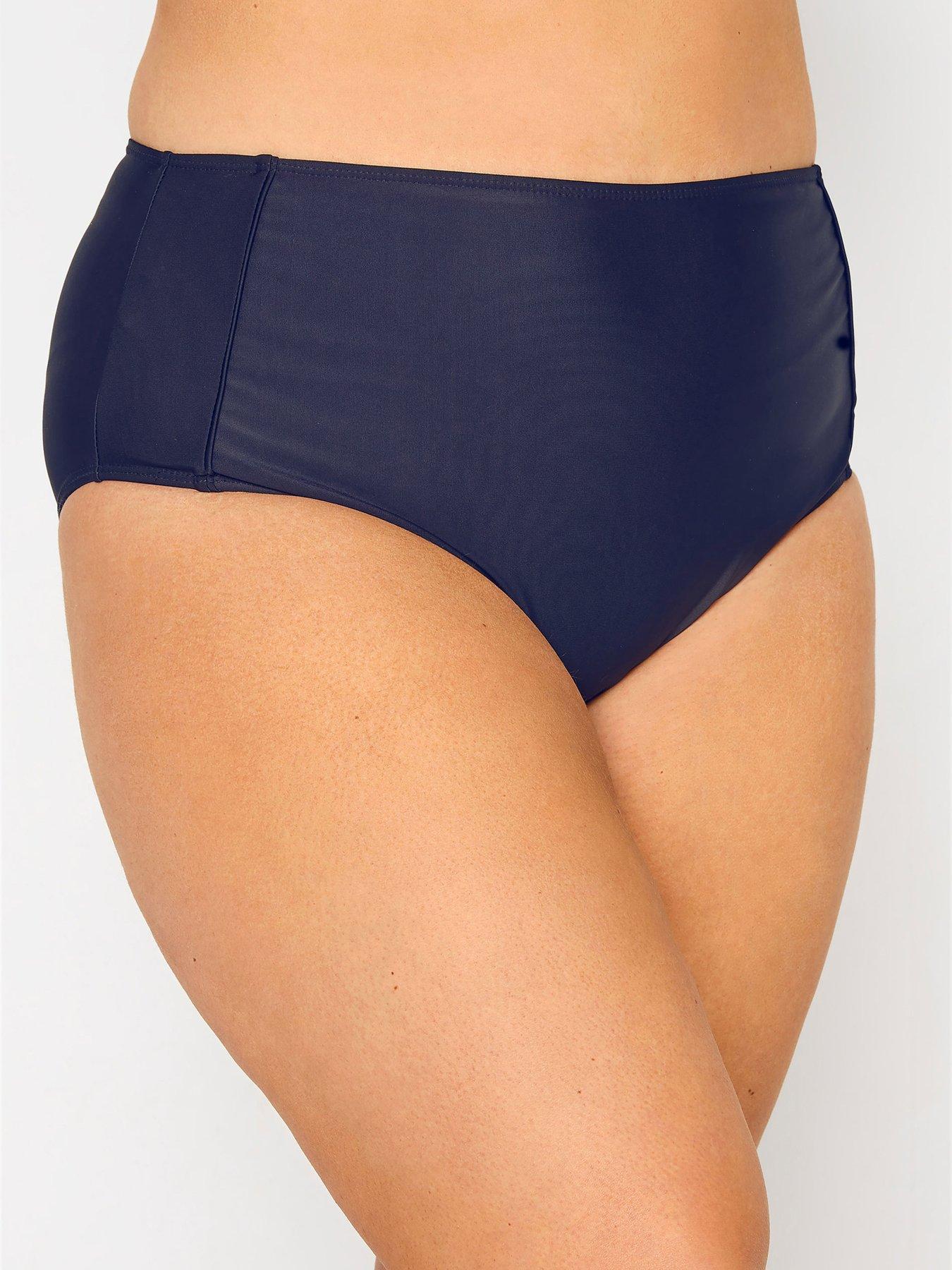Yours YOURS Curve Tummy Control Bikini Brief, Blue, Size 28, Women