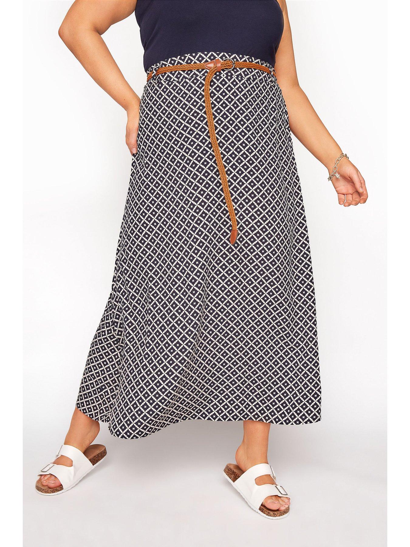 geometric maxi skirt