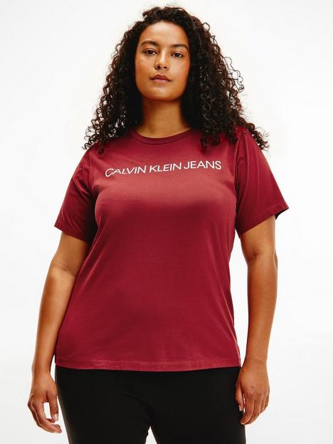 calvin-klein-jeans-organic-curve-core-institutional-logo-tee-red