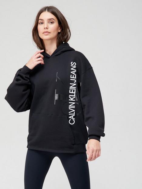 calvin-klein-jeans-vertical-monogram-logo-hoodie-100-cotton-black