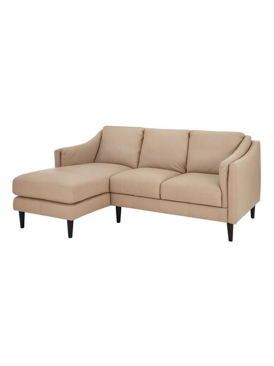 stillFront image of lucia-left-hand-leather-chaise-sofa