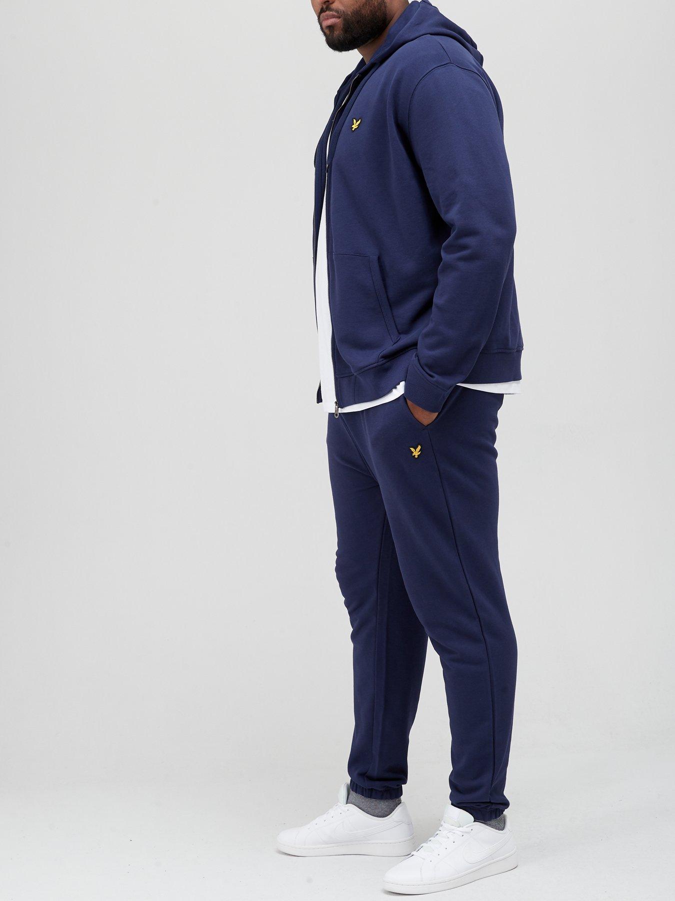 Lyle & Scott Big & Tall & Zip Through Hoodie, Navy, Size 4Xl 62/64, Men