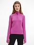  image of tommy-sport-slim-fit-technical-quarter-zip-top-pink