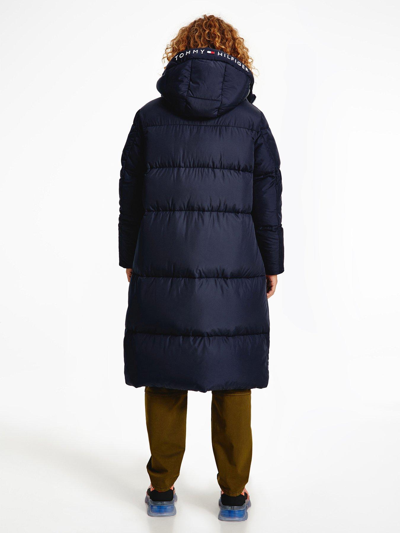 Black Sorona Padded Maxi Coat Tommy Hilfiger Shop Tommy Padded