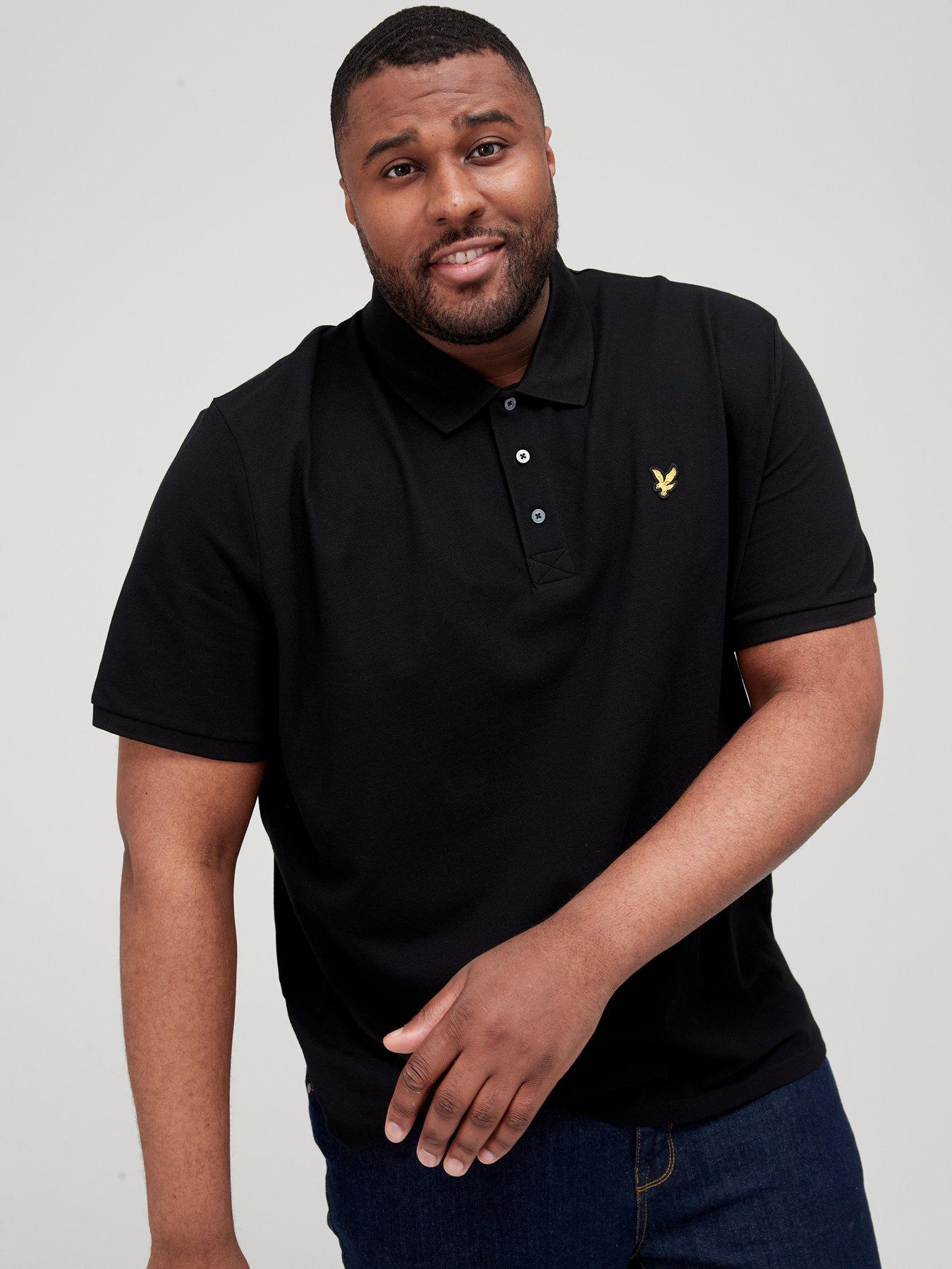 Lyle & Scott Big  &  Tall Regular Fit Logo Polo Shirt - Black