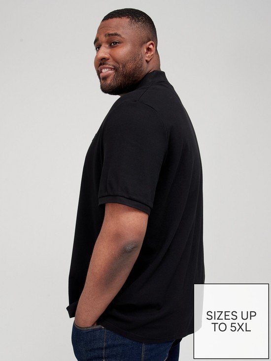 stillFront image of lyle-scott-big-amp-tall-regular-fit-logo-polo-shirt-black