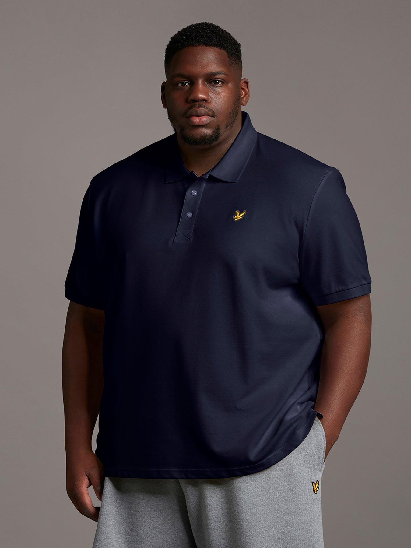 Lyle & Scott Big  &  Tall Plain Polo Shirt - Navy
