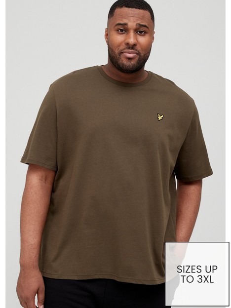 lyle-scott-big-amp-tallnbspplain-t-shirt-olive