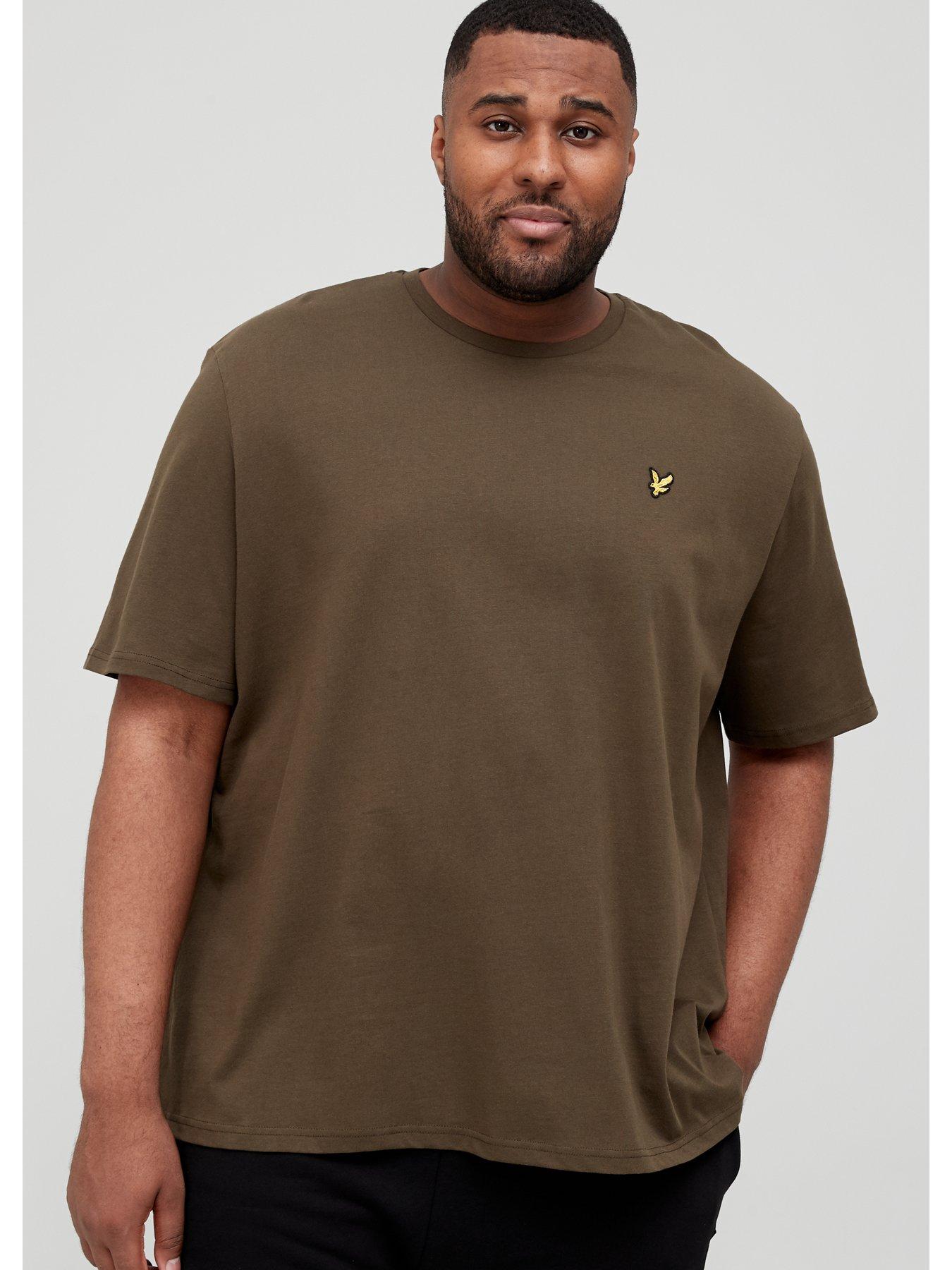 Lyle & Scott Big  &  Tall Plain T-shirt - Olive