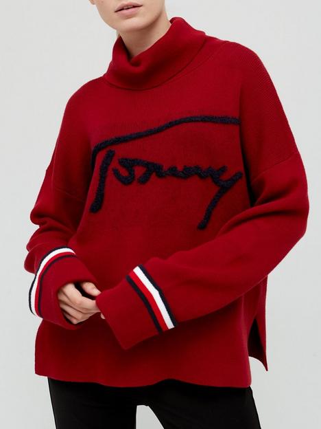 tommy-hilfiger-relaxed-tommy-high-neck-sweater-red