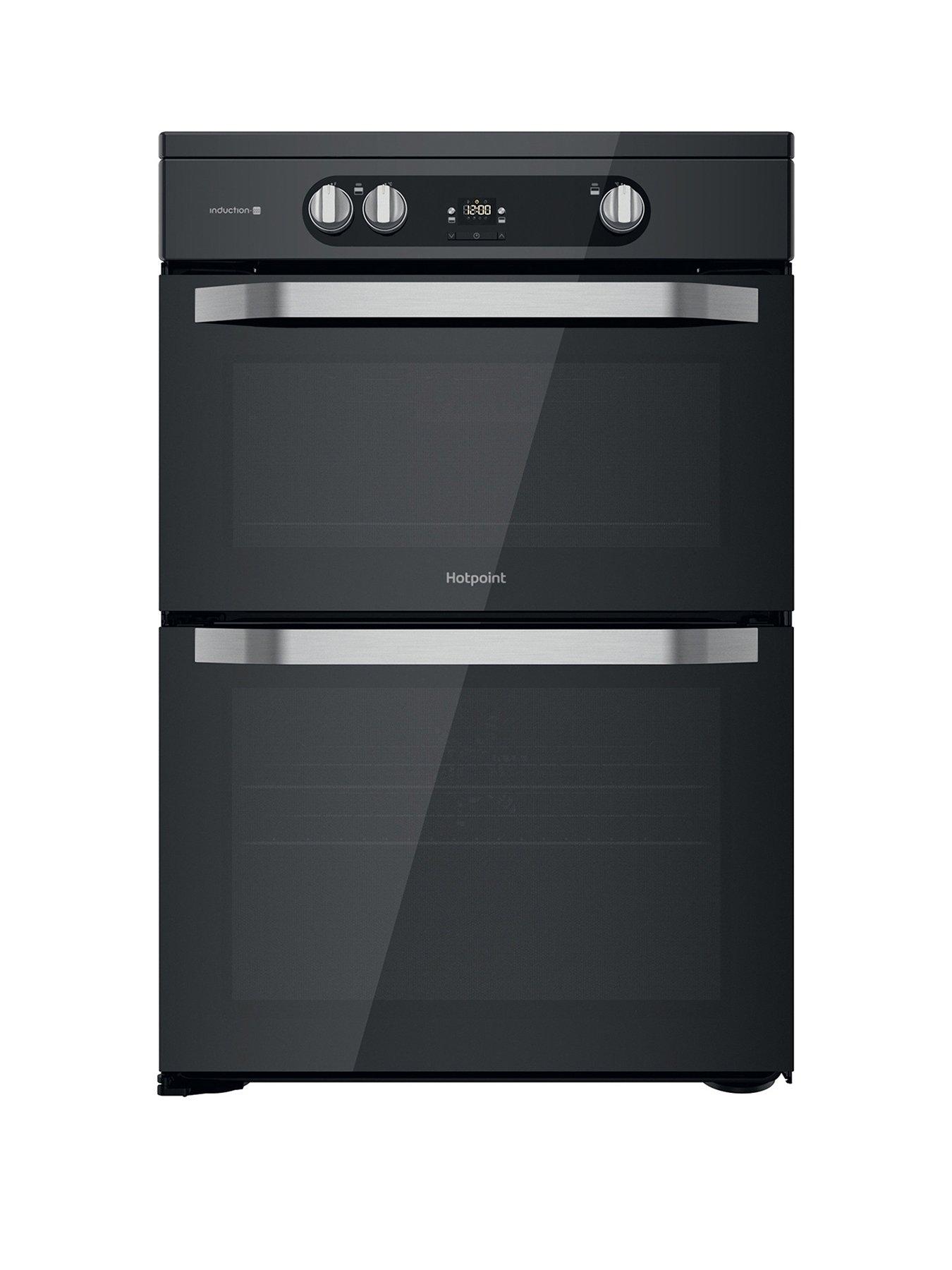 Hotpoint Hdm67I9H2Cb 60Cm Wide Double Oven Electric Cooker With Induction Hob - Black