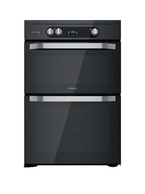 hotpoint-hdm67i9h2cb-60cm-wide-freestanding-double-oven-induction-cooker