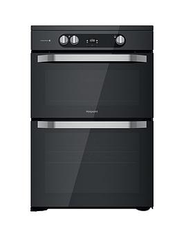 hotpoint-hdm67i9h2cb-60cm-wide-freestanding-double-oven-induction-cooker