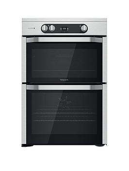 Hotpoint Hdm67i9h2cx 60Cm Wide Double Oven Electric Cooker With Induction Hob - Stainless Steel