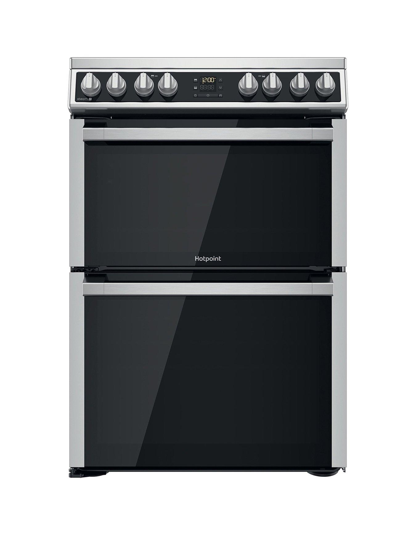 hotpoint-hdm67v8d2cx-60cm-widenbspfreestandingnbspdouble-oven-electric-cooker-with-ceramic-hob-stainless-steel