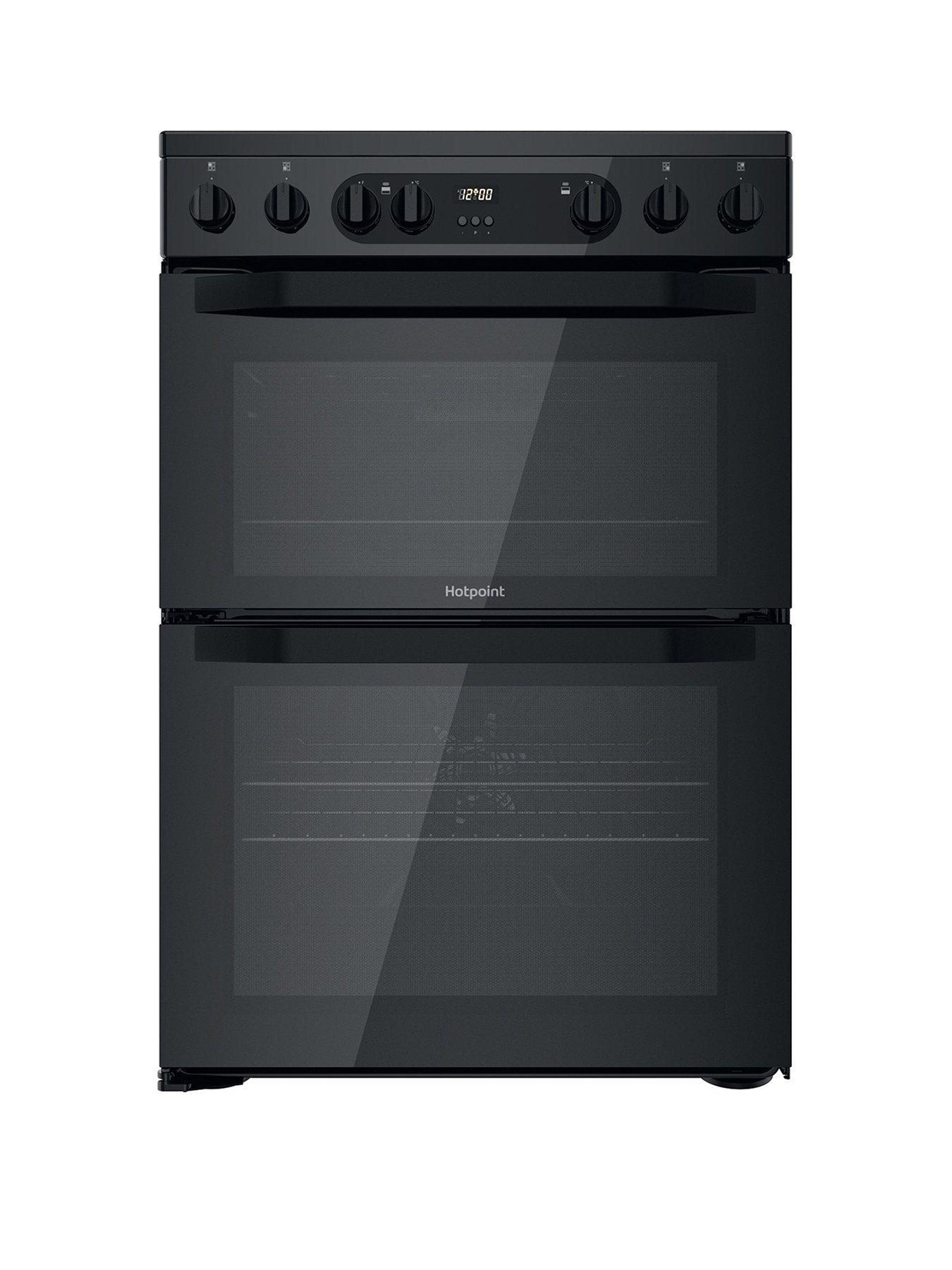hotpoint-hdm67v9cmb-60cm-wide-double-oven-electric-cooker-with-ceramic-hob-black