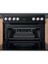  image of hotpoint-hdt67v9h2cb-60cm-wide-double-oven-cooker-with-ceramic-hob-black