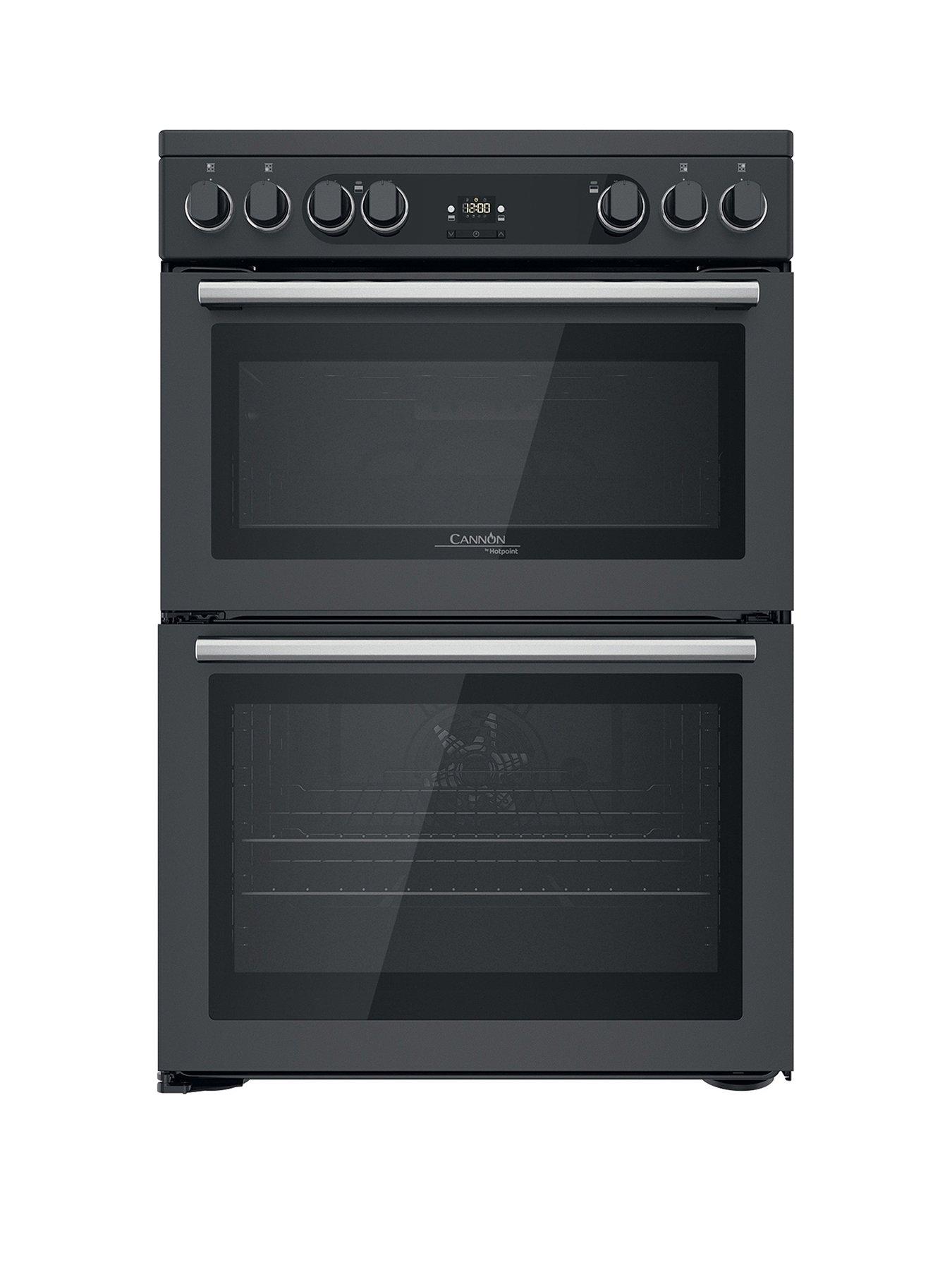 undefined CD67V9H2CA 60cm Wide Double Oven Cooker with Ceramic Hob - Anthracite