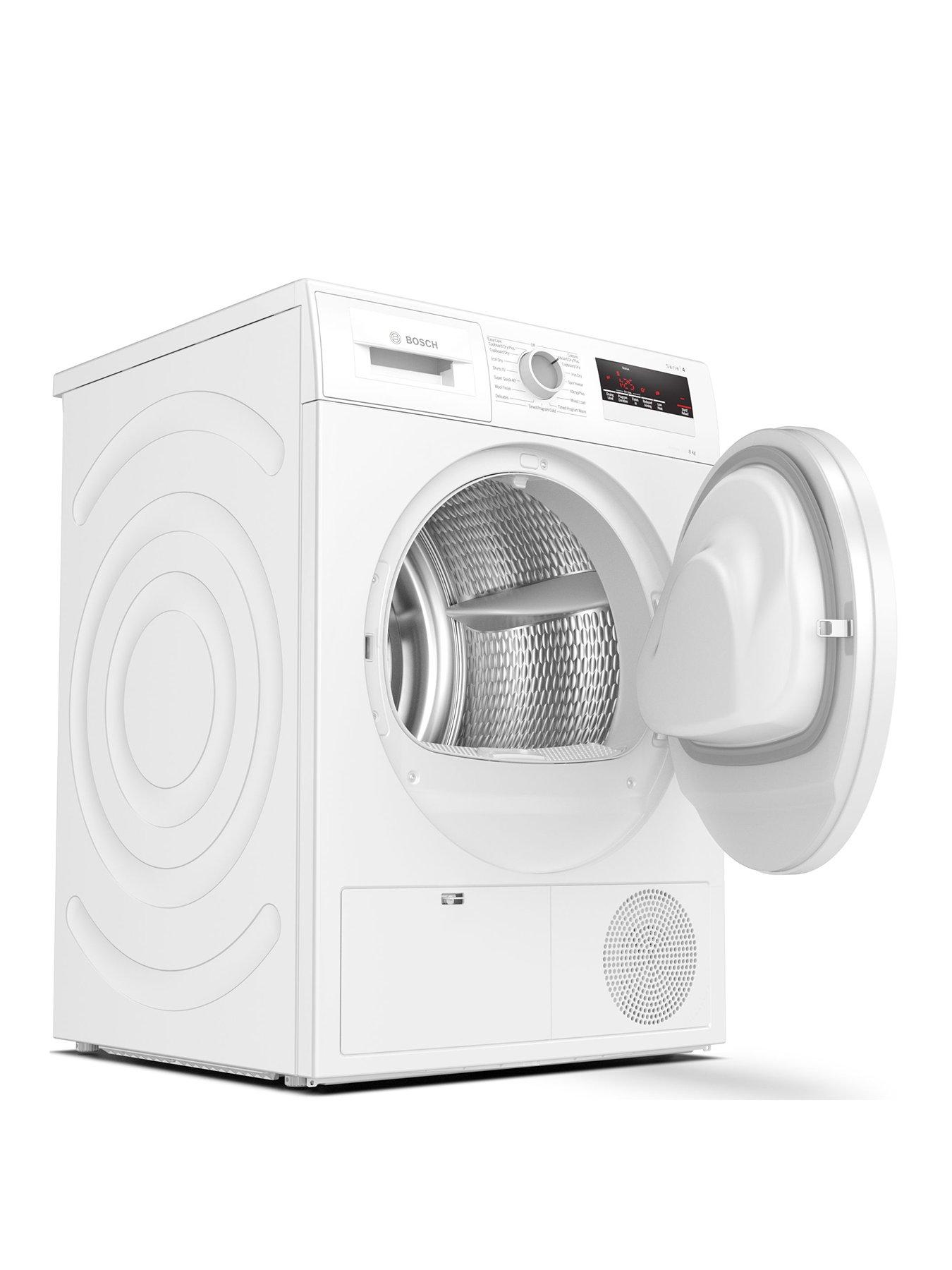 Product photograph of Bosch Serie 4 Wtn83201gb 8kg Load Condenser Tumble Dryer - White - B Rated from very.co.uk