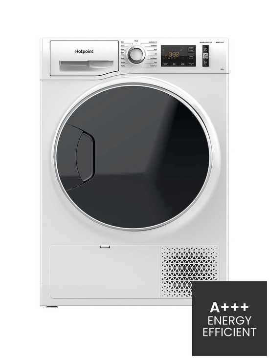 front image of hotpoint-ntm119x3euk-9kg-load-heat-pumpnbsptumble-dryer-white