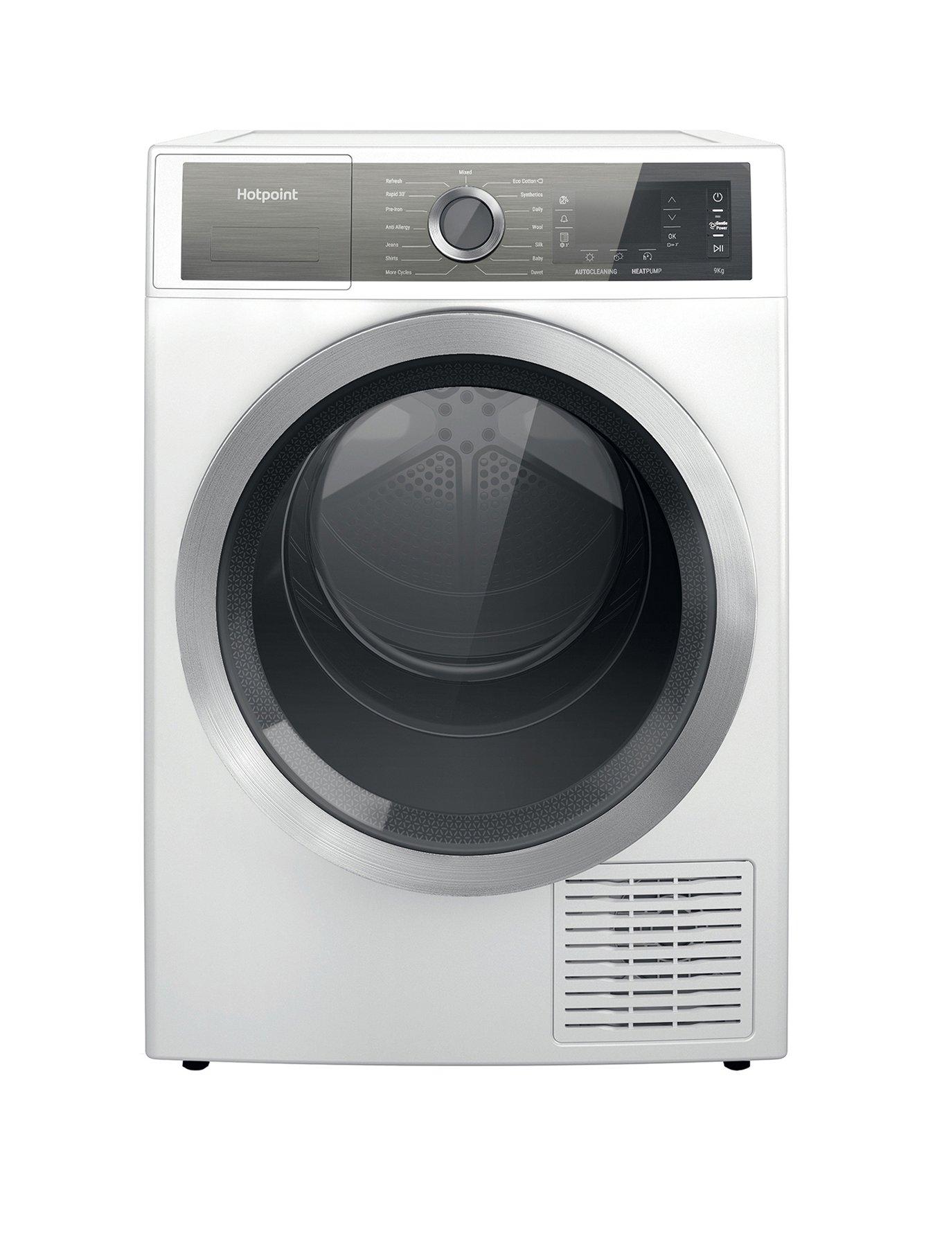 Product photograph of Hotpoint H8d93wbuk 9kg Load Heat Pump Tumble Dryer - White from very.co.uk