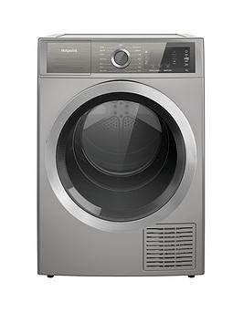 Product photograph of Hotpoint H8d94sbuk 9kg Load Heat Pump Tumble Dryer - Silver from very.co.uk