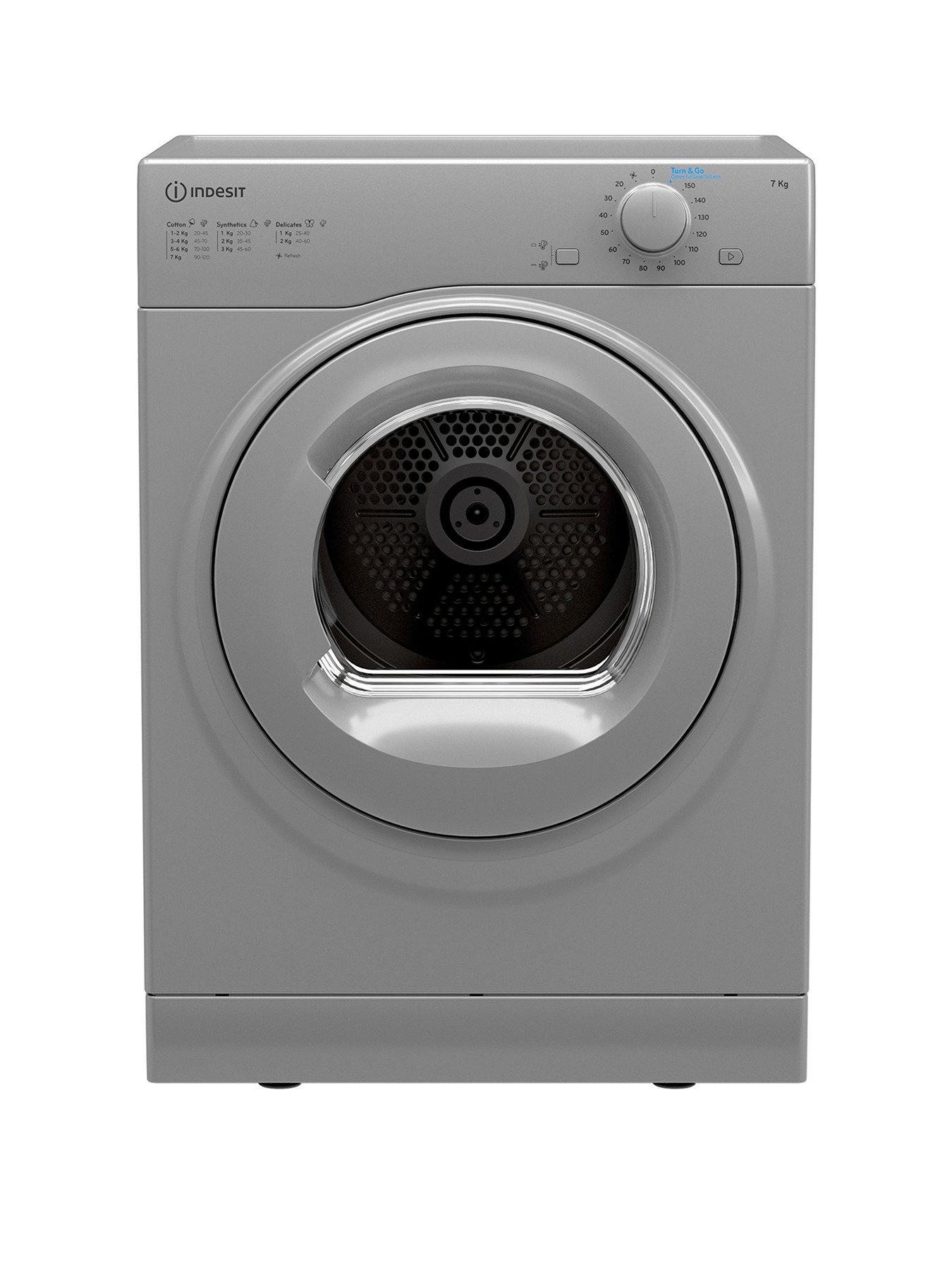 Product photograph of Indesit I1d80suk 8kg Load Vented Tumble Dryer - Silver from very.co.uk