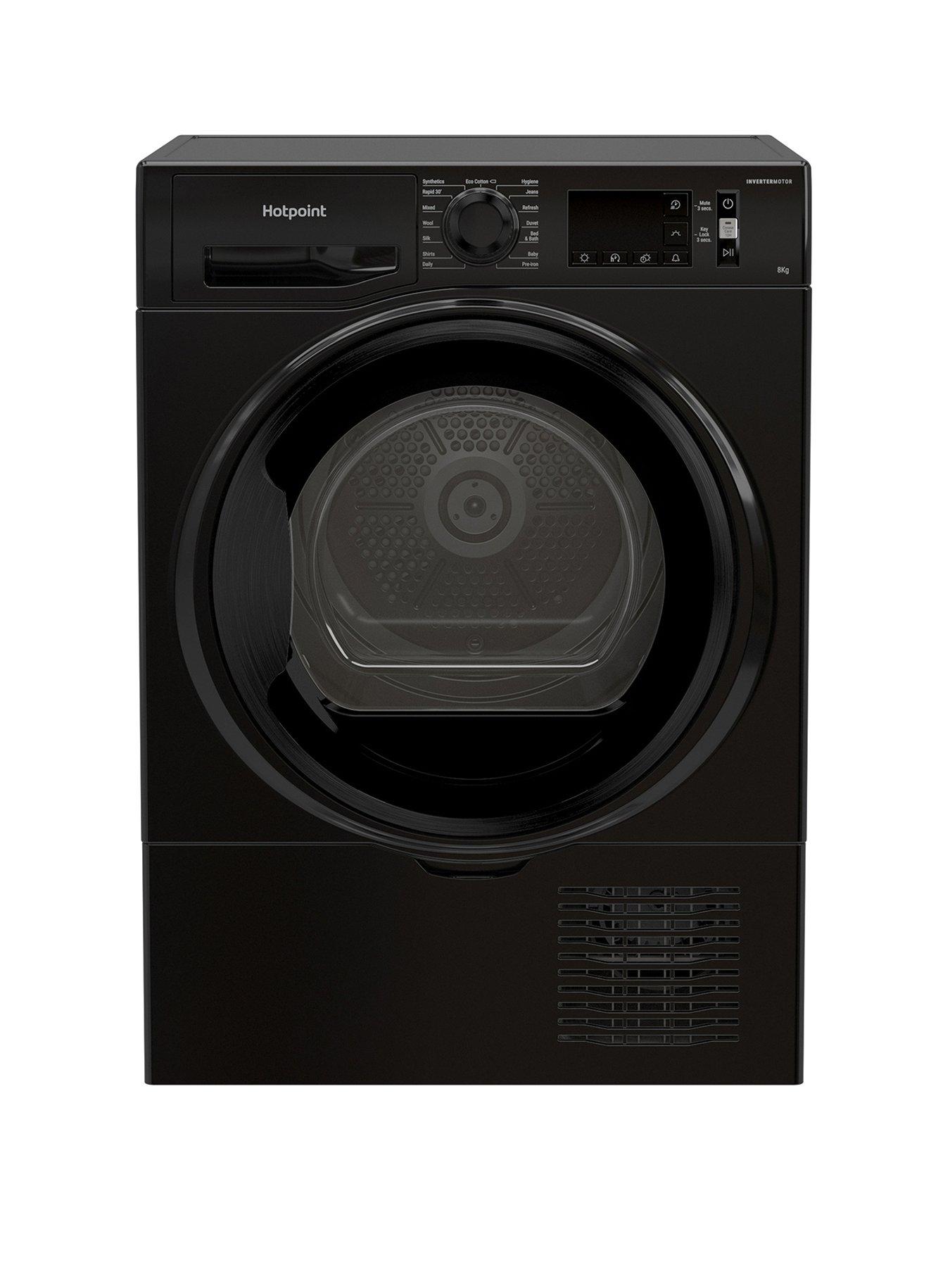 Product photograph of Hotpoint H3d81buk 8kg Freestanding Tumble Dryer - Black from very.co.uk