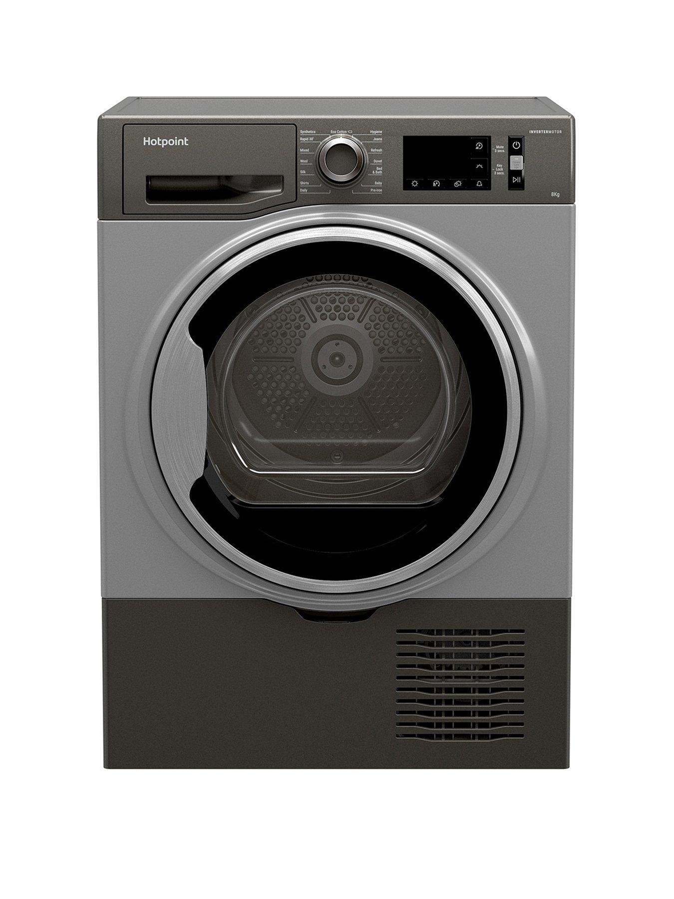 Product photograph of Hotpoint H3d81gsuk 8kg Freestanding Condenser Tumble Dryer - Graphite from very.co.uk