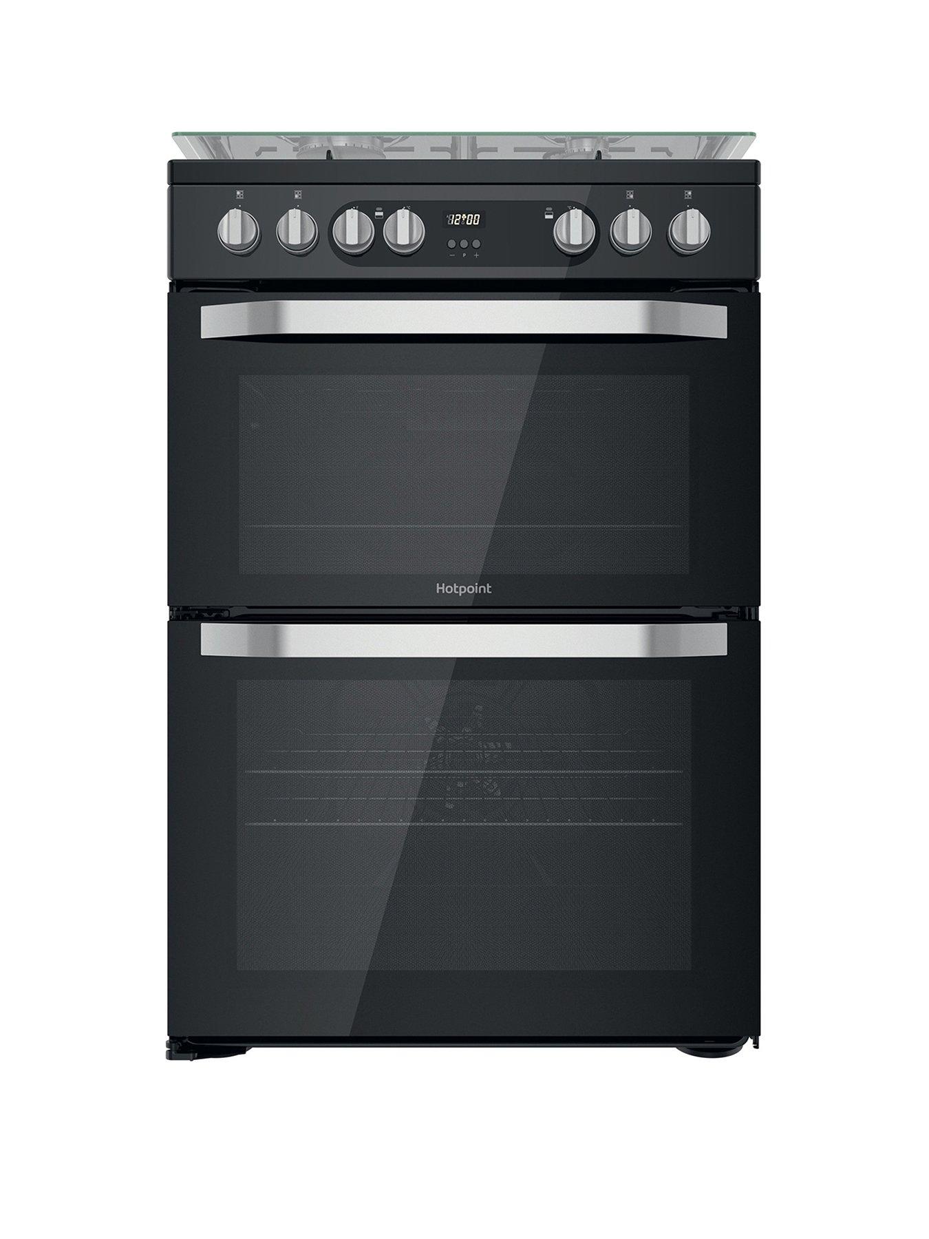 Product photograph of Hotpoint Hdm67g9c2cb Dual Fuel Double Freestanding Cooker from very.co.uk