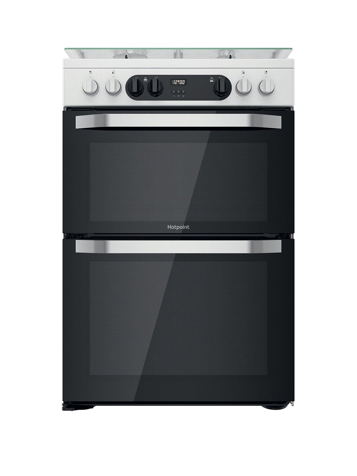 Product photograph of Hotpoint Hdm67g9c2cw Freestanding Dual Fuel Double Oven Electric Cooker from very.co.uk