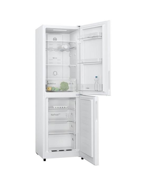 front image of bosch-serie-2-kgn27nwfag-frost-free-fridge-freezer-84l