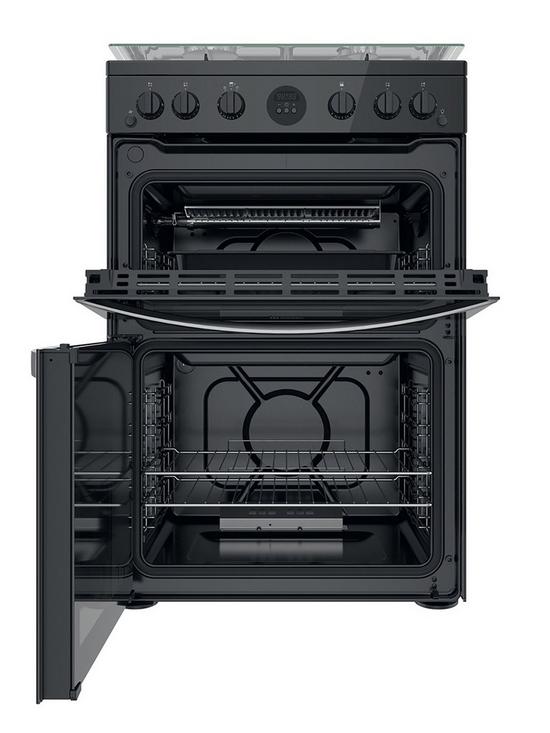 stillFront image of indesit-id67g0mcb-freestanding-double-oven-gas-cooker