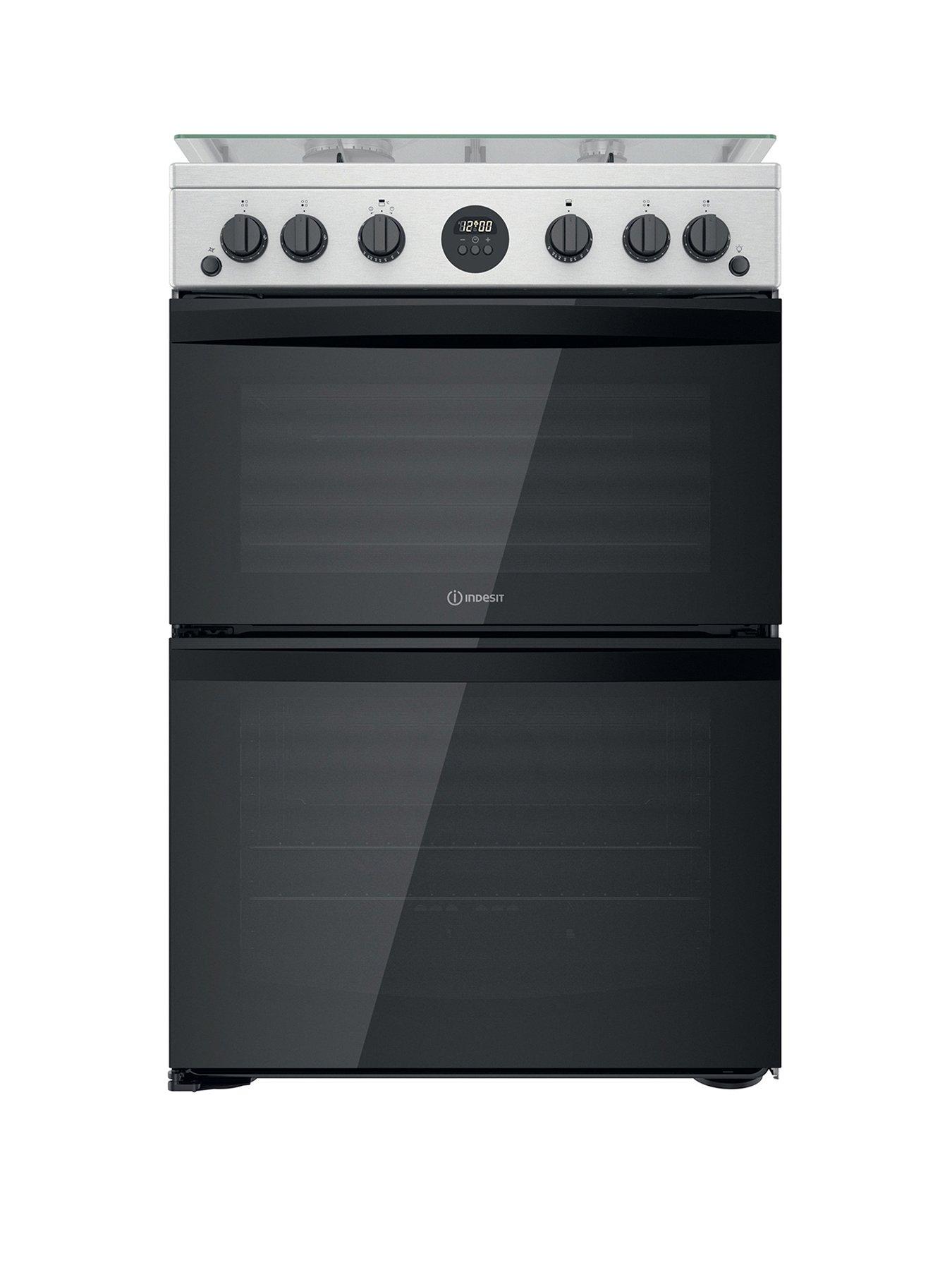 Indesit ID67G0MCX Freestanding Double Oven Gas Cooker very.co.uk