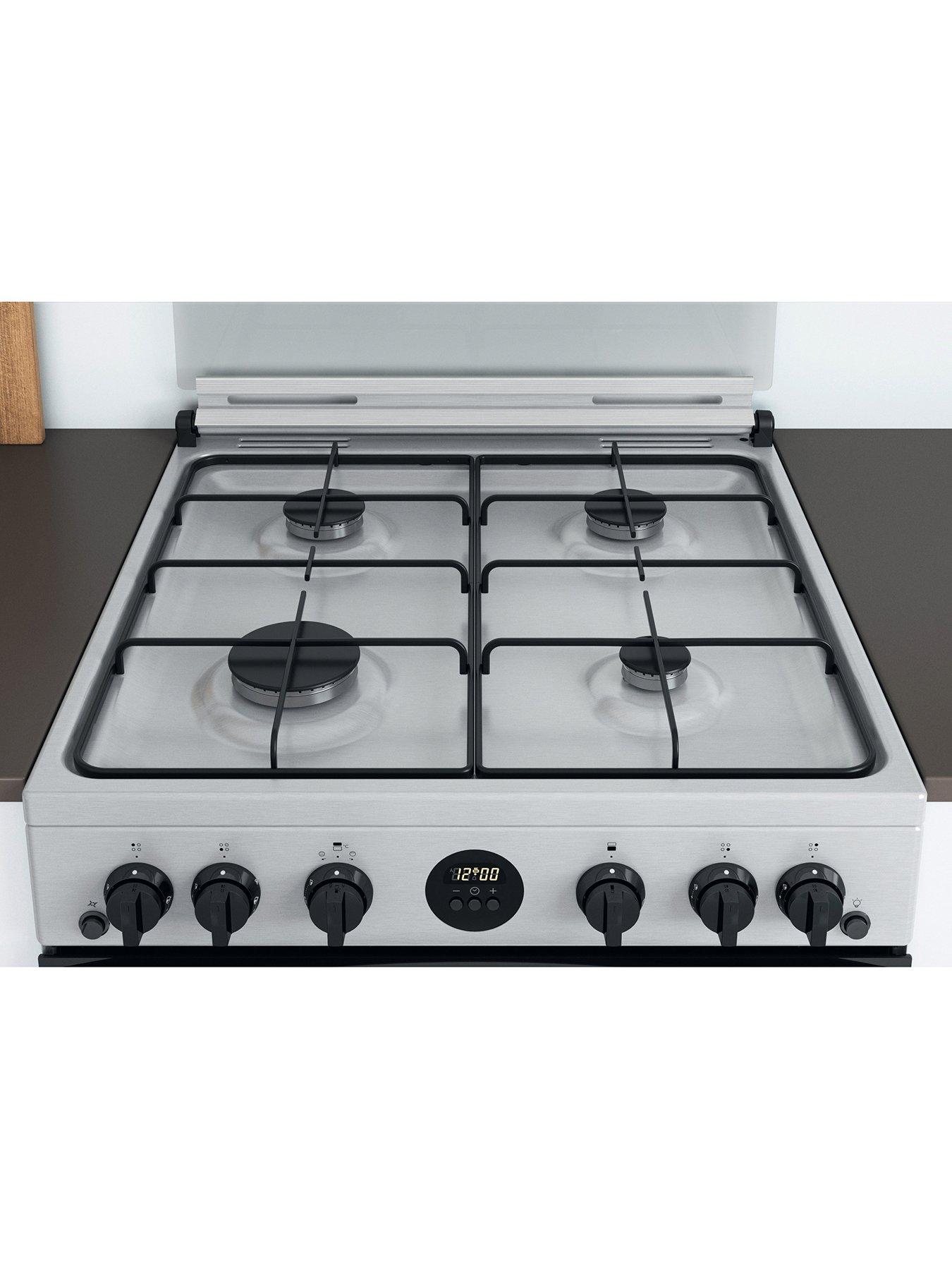 Indesit Id67g0mcx Freestanding Double Oven Gas Cooker 