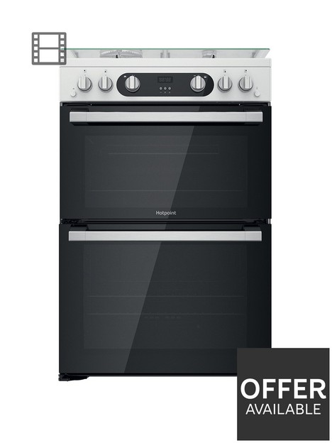 hotpoint-hd67g02ccw-freestanding-double-oven-gas-cooker-white
