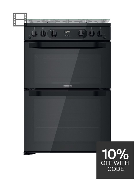 hotpoint-hdm67g0ccb-gas-double-freestanding-cooker