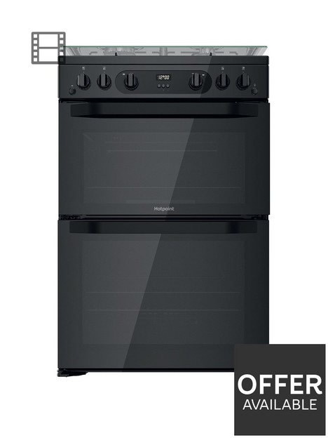 hotpoint-hdm67g0ccb-gas-double-freestanding-cooker