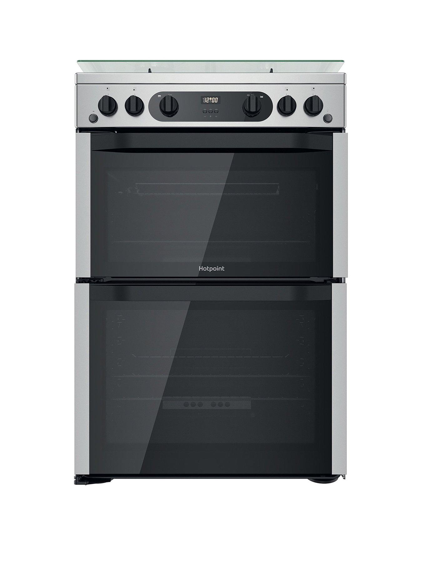 Image 1 of 7 of Hotpoint HDM67G0CCX 60cm Wide&nbsp;Freestanding Double Oven Gas&nbsp;Cooker