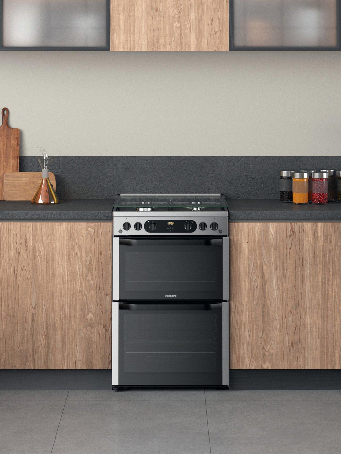 Image 3 of 7 of Hotpoint HDM67G0CCX 60cm Wide&nbsp;Freestanding Double Oven Gas&nbsp;Cooker