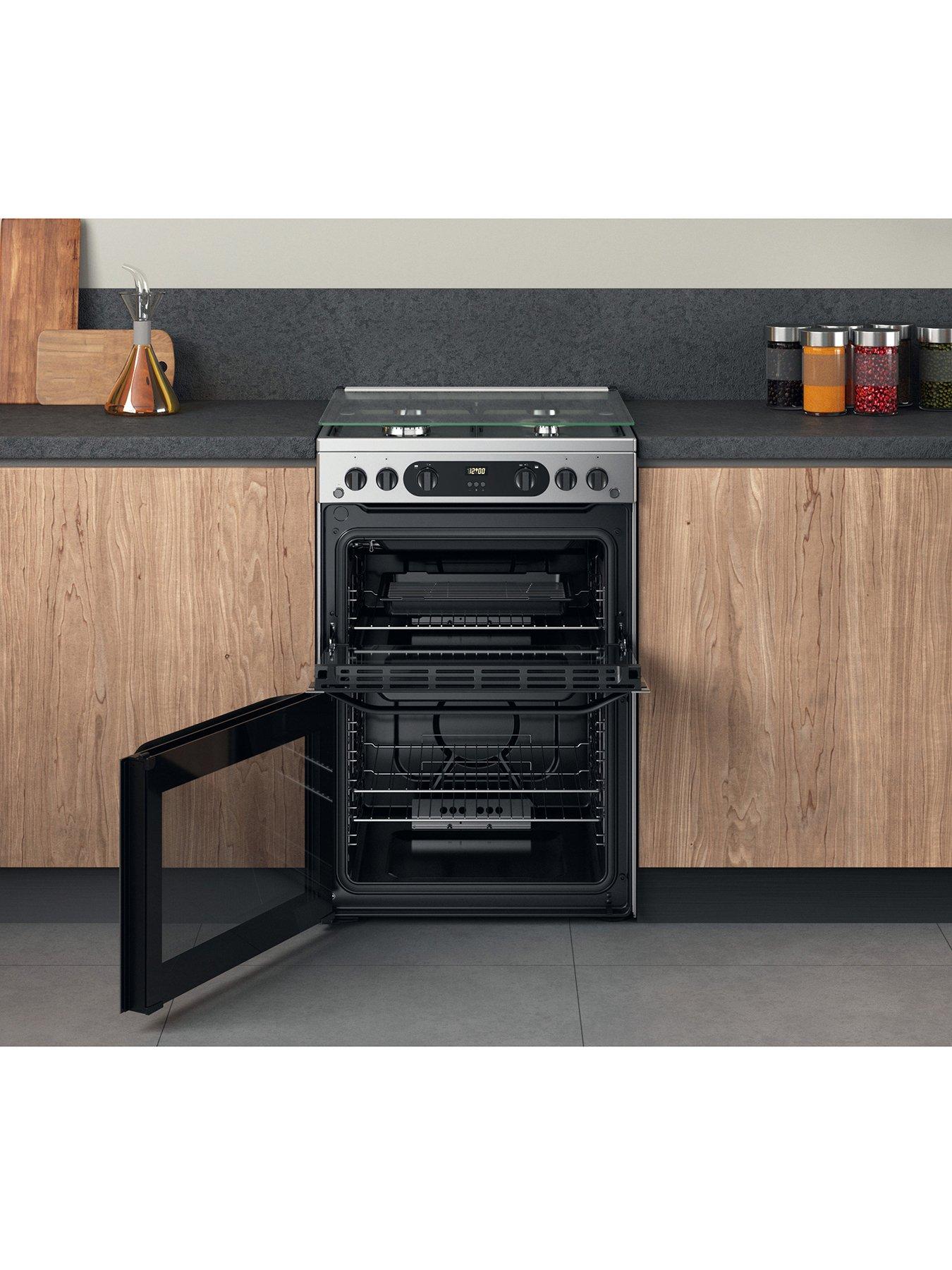 Image 4 of 7 of Hotpoint HDM67G0CCX 60cm Wide&nbsp;Freestanding Double Oven Gas&nbsp;Cooker