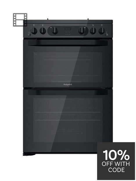 hotpoint-hdm67g0cmb-freestanding-double-oven-gas-cooker