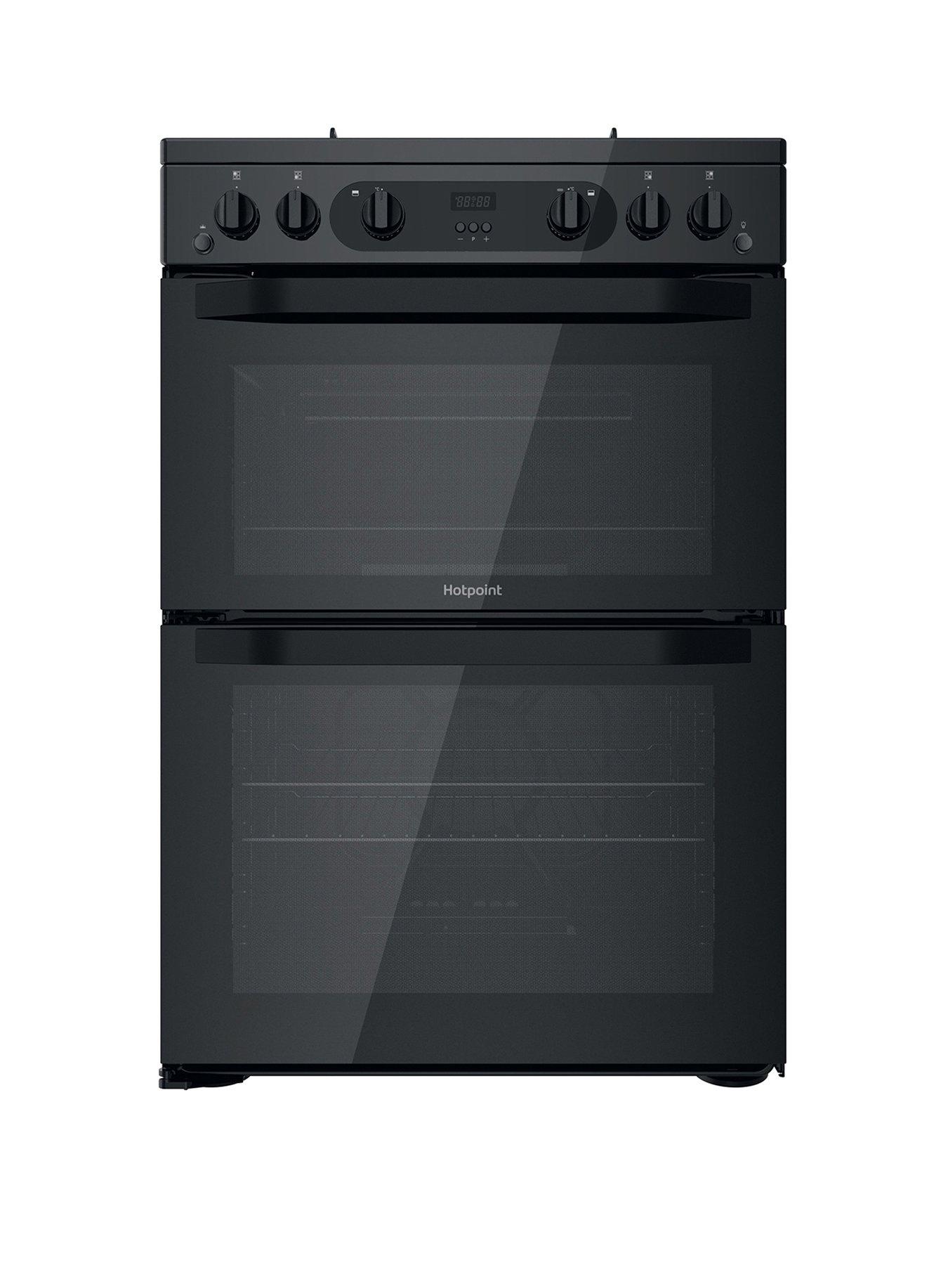 Image 1 of 7 of Hotpoint HDM67G0CMB Freestanding Double Oven Gas Cooker