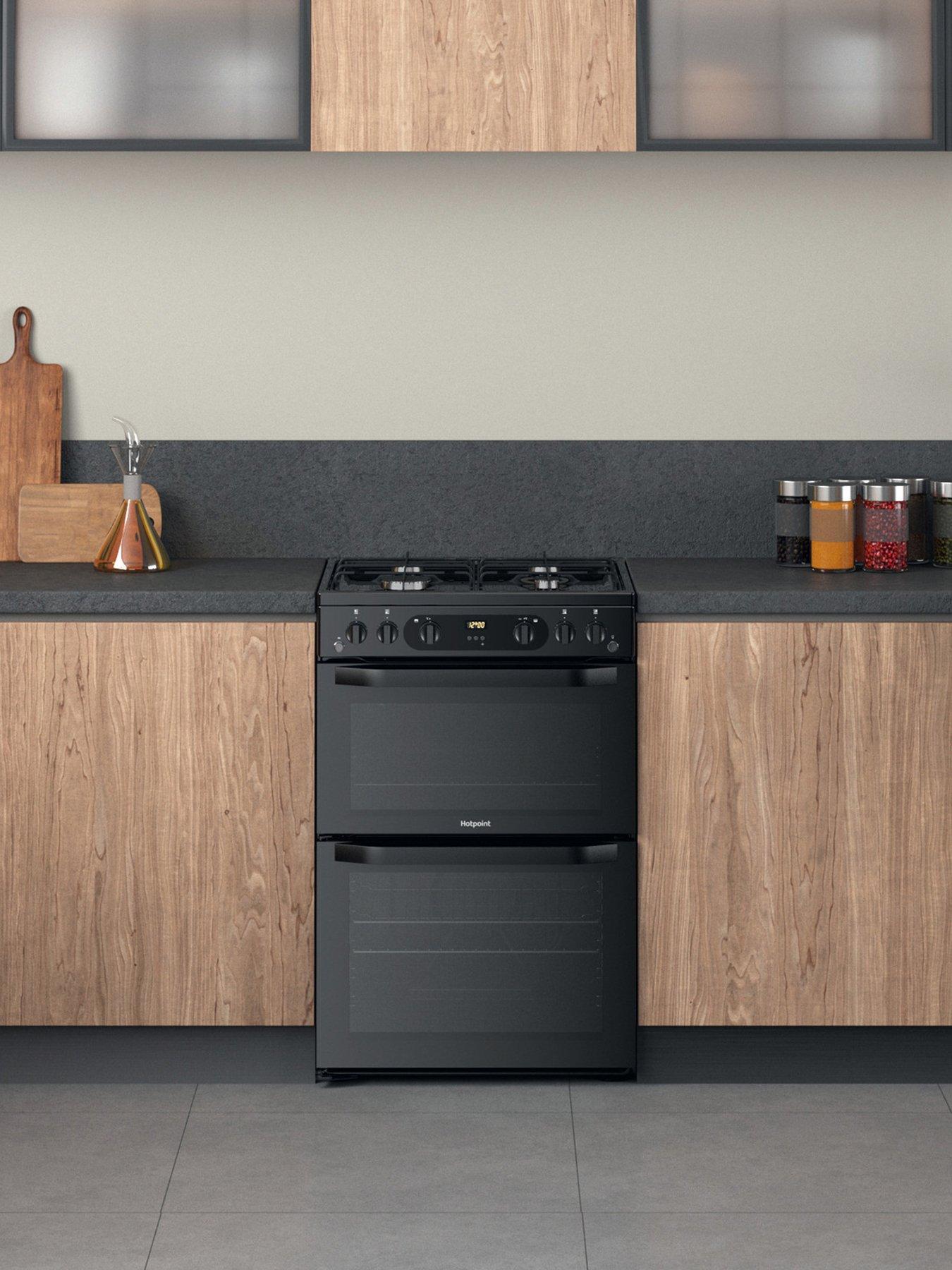 Image 3 of 7 of Hotpoint HDM67G0CMB Freestanding Double Oven Gas Cooker