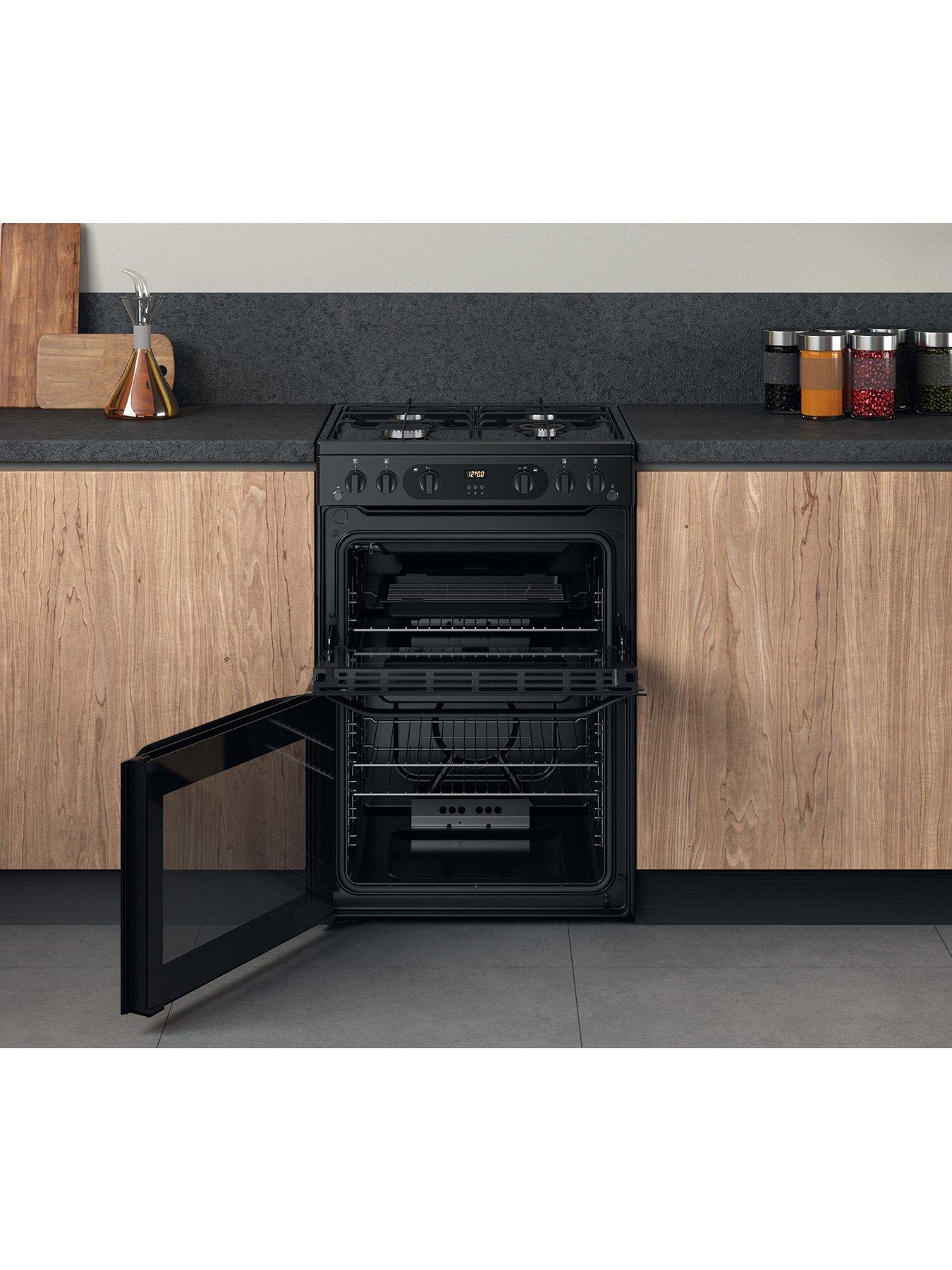Image 4 of 7 of Hotpoint HDM67G0CMB Freestanding Double Oven Gas Cooker